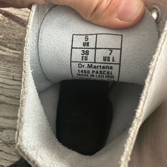 Rare Doc Dr Marten Pink Iridescent Crock Pascal 1460 Lace Up Boots 7 Womens - Picture 7 of 8